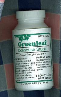 Greenleaf Dollhouse Stucco Powder Form Add Water Appears Unused Full