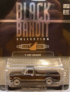 GREENLIGHT COLLECTIBLES 1 64 SCALE BLACK BANDIT 1969 CHEVY C 10 PICK