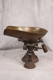 L50 ANTIQUE HENRY TROEMNER MERCANTILE SCALE WITH BRASS SCOOP