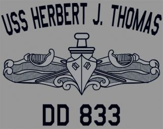 US USN Navy USS Herbert J Thomas DD 833 T Shirt