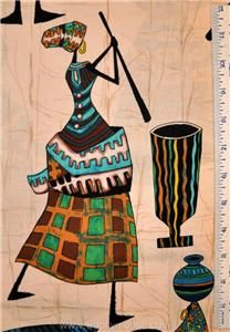 Alexander Henry Calabash African Lady Ethnic Fabric BTY