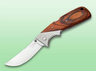 The sharp, sturdy blade is anchored in a handle that pairs stainless