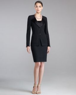 439Z St. John Collection Shimmer Boucle Satin Jacket & Dress