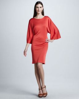 B250K Ralph Lauren Black Label Full Sleeve Silky Dress, Coral