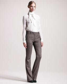 Paule Ka Colorblock Leather Top & Cropped Leather Pants   Neiman