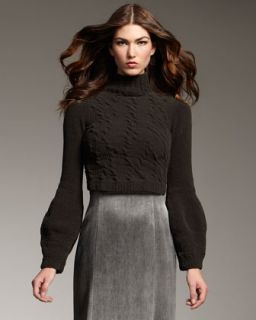 Theyskens Theory Cropped Turtleneck Sweater   