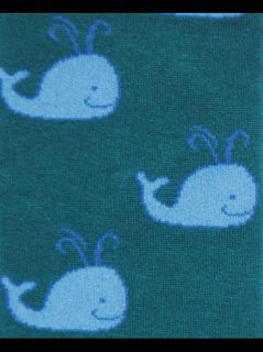 Retro Nautical Herman Melville Moby Dick Sperm Whale Green Blue Knee