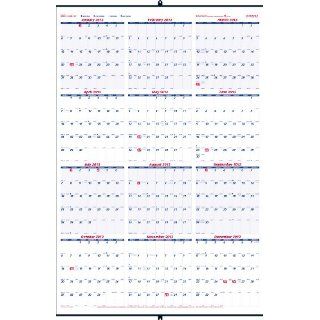 Brownline 2013 Yearly Wall Calendar, 24 x 36 Inches