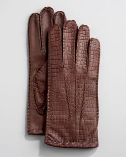 Hilts Willard Billy Woven Leather Glove, Brown   