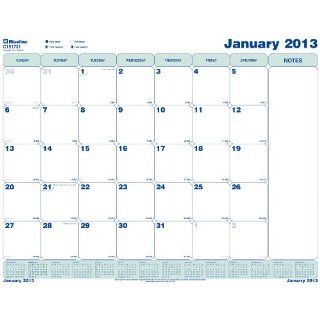 Blueline 2013 WOCO Monthly Calendar, Static Sheets, 17 x