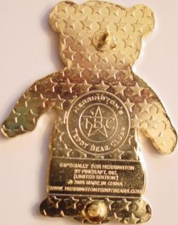 Herrington Teddy Bear Club 2005 Member Pin Mint on Card