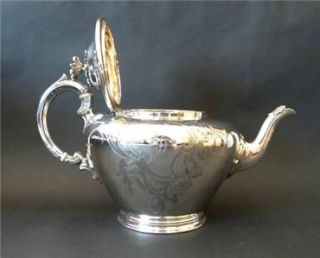 Hawkesworth Provincial Romantic Silver Teapot 1865 21oz