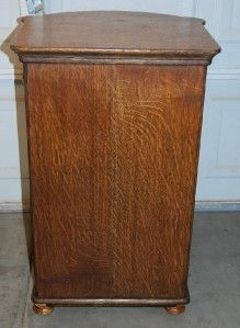 antique oak herzog cylinder cabinet