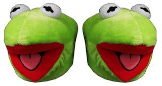  The Frog The Muppets Face Jim Henson Adult Plush Mens Slippers