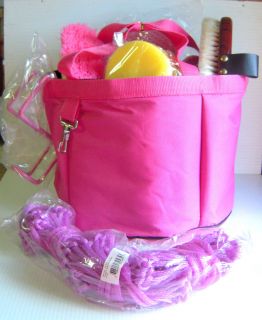 Pink Grooming Tote with Grooming Tools New Horse Tack