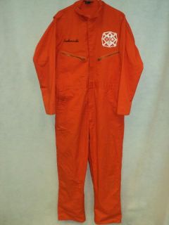  Orange Hazmat Hazardous Materials/Biohazard Chemical Suit Sz 44 44R L
