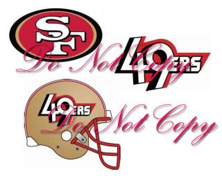 49ers SF Nail Art Decals Waterslide Set of 60 3 Different Designs