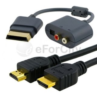 HDMI AV Cable Optical Audio Adapter for Xbox 360 US