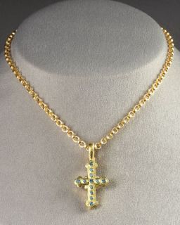 Elizabeth Locke Byzantine Cross Pendant & Medici Necklace   Neiman