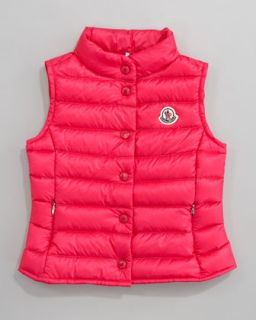 Z0XBD Moncler Llane Long Season Packable Quilted Vest, Sizes 12 14