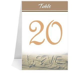 Wedding Table Number Cards   Loven Sand #1 Thru #15
