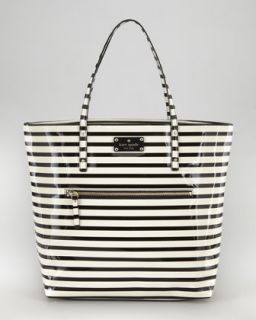 kate spade new york flicker bon striped shopper tote   