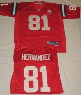 New England Patriots Aaron Hernandez NFL Sewn Jersey L Red