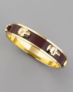 Alexander McQueen 1/2 3D Skull Bangle, Oxblood   