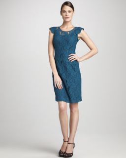 DKNY Fitted Lace Dress   