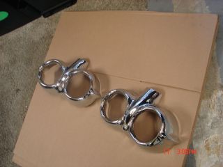 58 Chevy Headlight Bezels Triple Plated Original