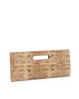 MICHAEL Michael Kors Tilda Clutch, Camel Glazed Lizard   Neiman