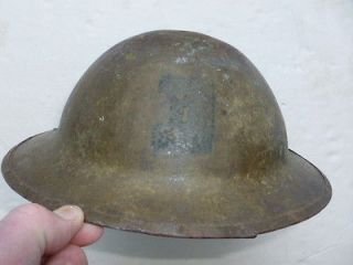  Yankee Division Painted YD OD Combat Helmet w Liner British Model D/04