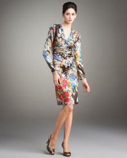Etro Charmeuse Floral Print Dress   