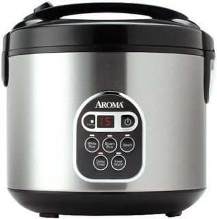 Aroma ARC 150SB 20 Cup Digital Rice Cooker and Food Steamer NEW
