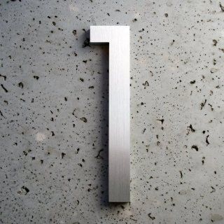 Modern House Number Aluminum Modern Font Number One 1   8