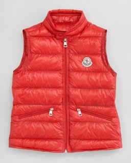 Z0X9G Moncler Gui Long Season Packable Quilted Vest, Sizes 8 10