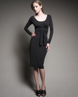 Donna Karan Long Sleeve Infinity Dress   
