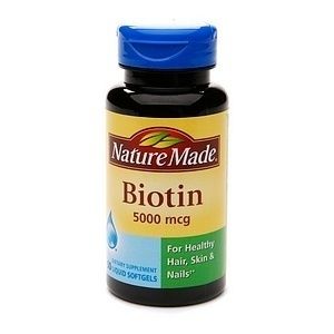  Made Biotin 5000mcg 50 Softgels for Healthy Hair Skin and Nails