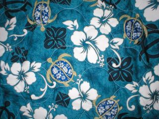 Honu Hawaiian Quilt Car Seat Covers Bench Cover Blue