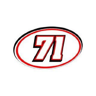 71 Number   Jersey Nascar Racing Window Bumper Sticker  