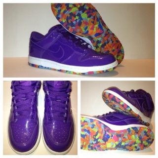 Nike Dunk Low Purple Rainbow Camo Sneaker Shoes Womens