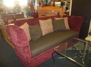Hickory chair brand cranberry colored sofa originally 10 000