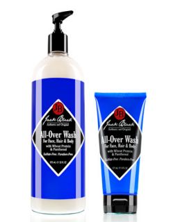 0H6G Jack Black All Over Wash for Face, Hair & Body