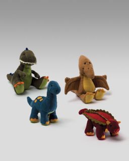 Gund Plush Brontosaurus, Ankylosaurus, Pterodactyl & Tyrannosaurus