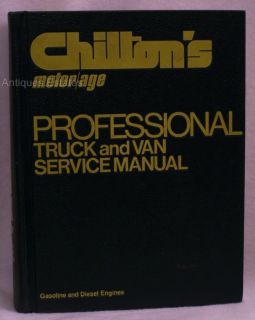 Chiltons Motor Pro Truck Van SVC Manual Gas Diesel 1976 Hardcover