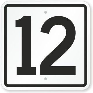 Sign With Number 12 Sign