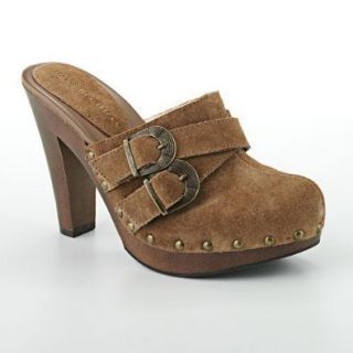 Dana Buchman Womens 8 Clog Hazelton Heel Brown Shoe