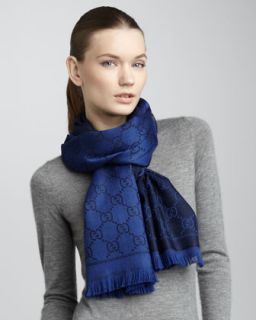 Gucci GG Print Scarf, Midnight   