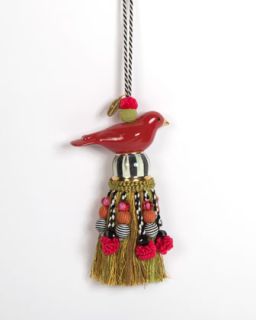 MacKenzie Childs Red Bird Tassel   