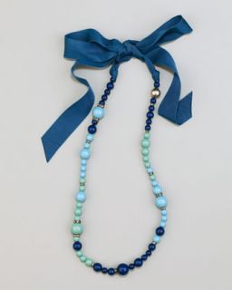 Lanvin Gathered Grosgrain Ribbon Necklace   